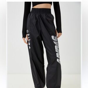 Adidas Originals Rare Multi Logo Moto Track Pants Black A/S Oversized Fit